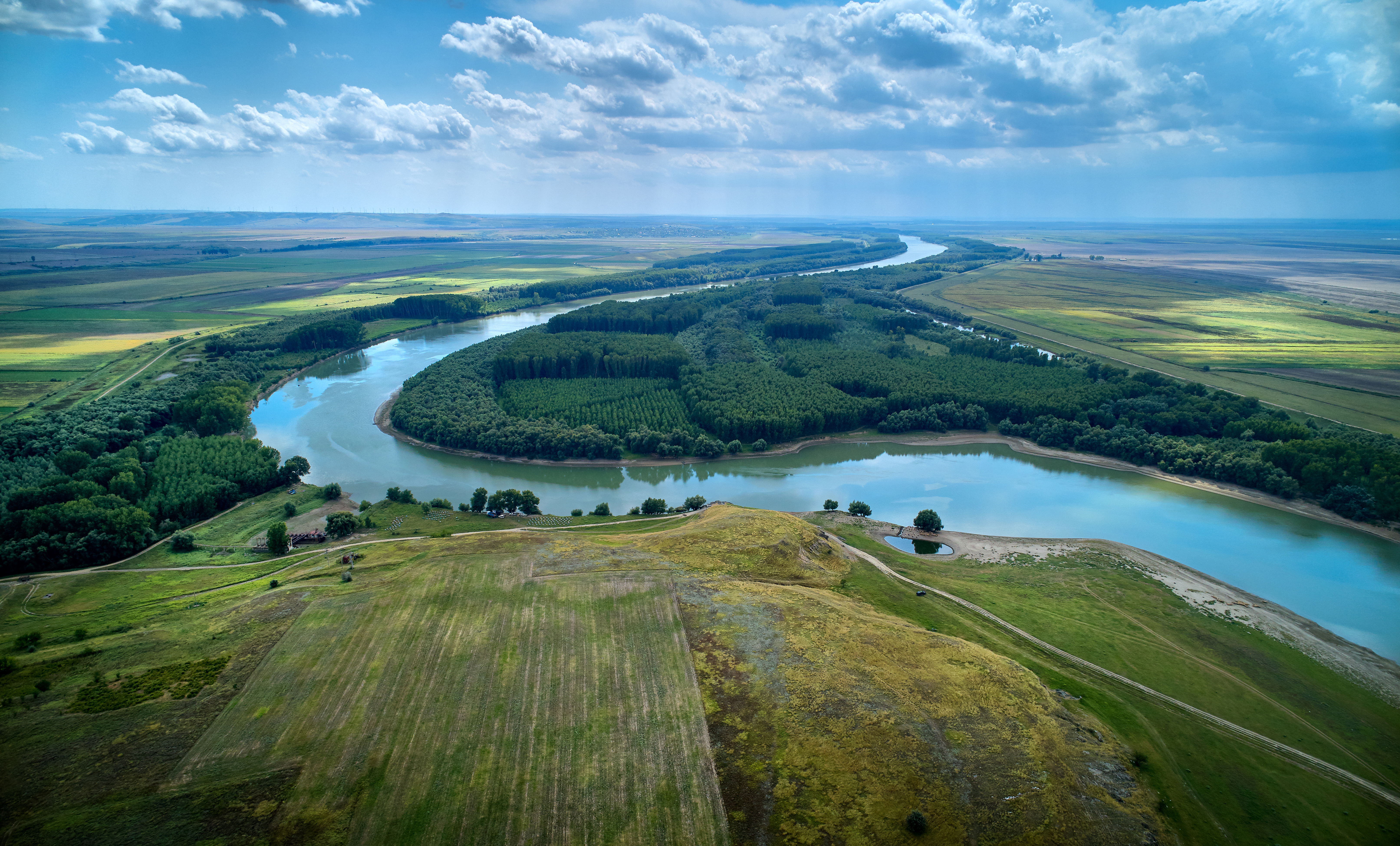 Die Donau in Rumänien in der Dobrusha